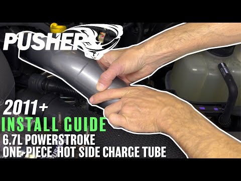 Pusher HD 3" Hot Side Charge Tube for 2023-2024 Ford F250/350 6.7L High Output Powerstroke