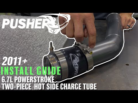 Pusher HD 3" Hot Side Charge Tube for 2023-2024 Ford F250/350 6.7L High Output Powerstroke