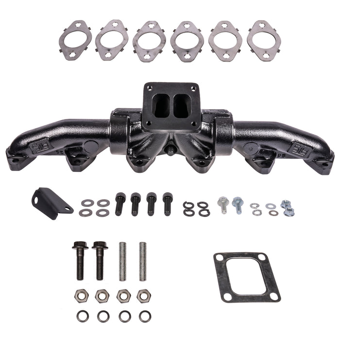 ATS Diesel 1998.5-2002 Dodge 5.9L 24V 3pc Big Foot T4 Pulse Flow Exhaust Manifold