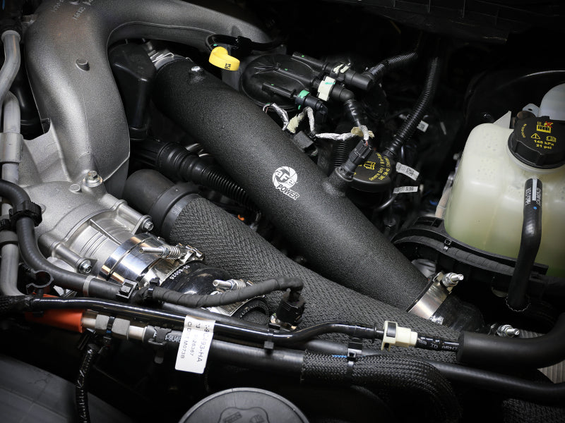 aFe 23-24 Ford F250/F350 Super Duty V8-6.7L BladeRunner 3 In. Aluminum Hot Charge Pipe- BLK.