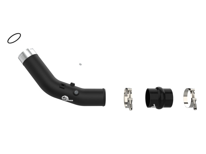 aFe 23-24 Ford F250/F350 Super Duty V8-6.7L BladeRunner 3 In. Aluminum Hot Charge Pipe- BLK.