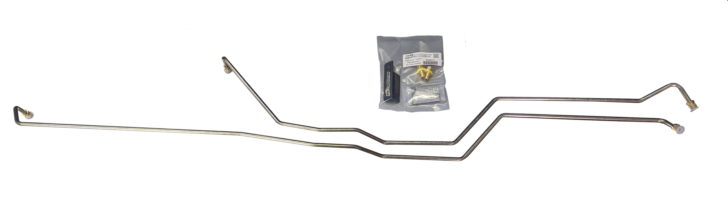 94.5-97 7.3L CNC Fab E4OD Transmission Cooler Stainless Line Kit - 425005