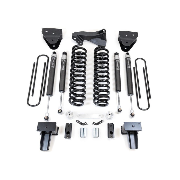 4" COIL SPRING LIFT KIT WITH FALCON SHOCKS - FORD SUPER DUTY DIESEL 4WD 2017-2022 F-350 AND F-250