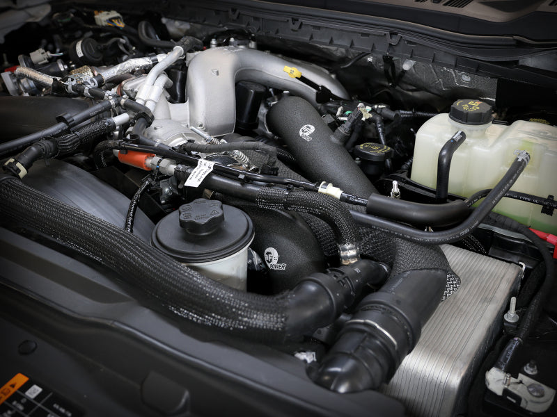 aFe 23-24 Ford F250/F350 Super Duty V8-6.7L BladeRunner 3 In. Aluminum Cold Charge Pipe- BLK.