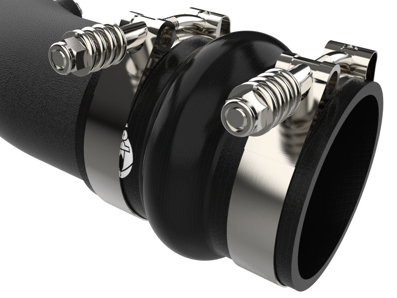 aFe 23-24 Ford Diesel Trucks V8-6.7L (td) BladeRunner 3in. Aluminum Hot Charge Pipe - Black.