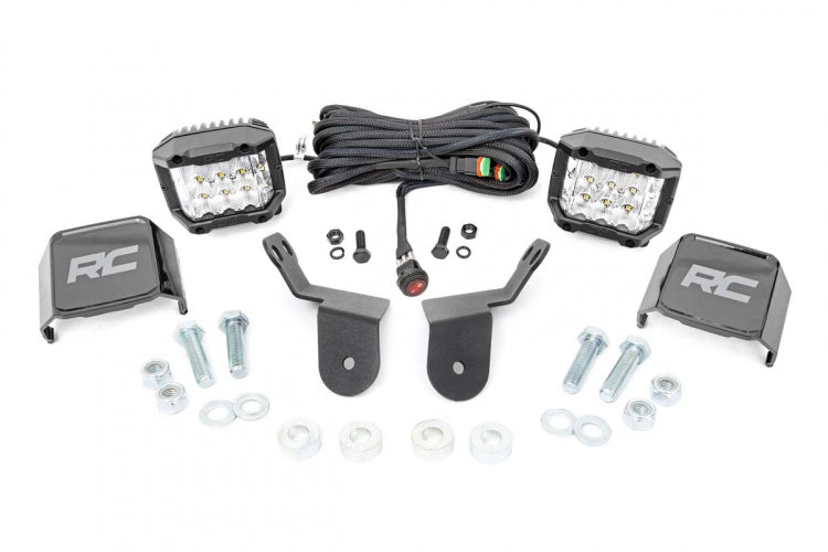 LED Light Kit | Cage Mount | 2" Black Pair | Honda Pioneer