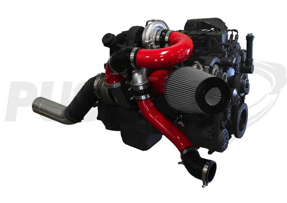 Pusher Low Mount Compound Turbo System for 1998-2002 Dodge Cummins 24v Trucks