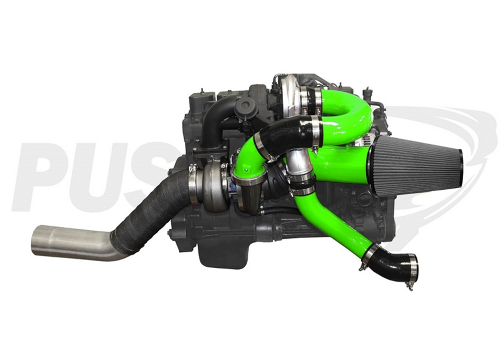 Pusher Low Mount Compound Turbo System for 1998-2002 Dodge Cummins 24v Trucks