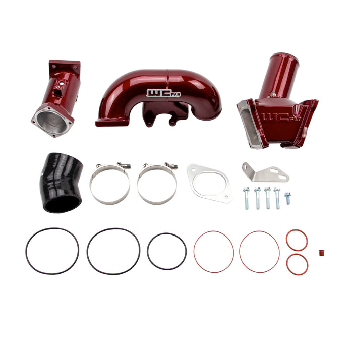 Wehrli 2007.5-2010 LMM Duramax High Flow 3in Y-Bridge Kit- WCFab Red