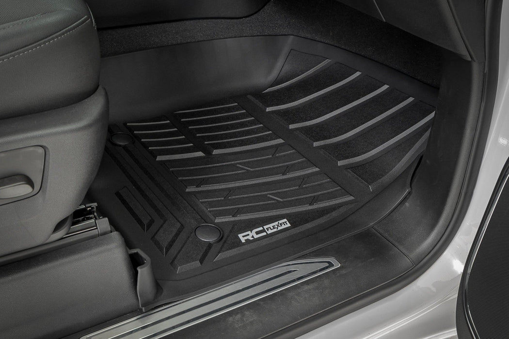 Flex-Fit Floor Mats | FR & RR | FR Bucket | Crew | Chevy/GMC 1500/2500HD/3500HD (19-24)