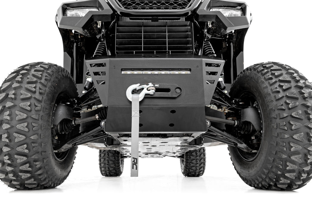 Winch Plate | 4500-LB Winch | 10" Black Slimline | Honda Pioneer 520