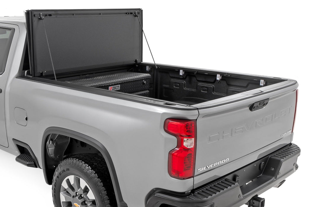 Hard Tri-Fold Flip Up Bed Cover | 6'9" Bed | Chevy/GMC  Silverado/Sierra 2500HD/3500HD (20-24)