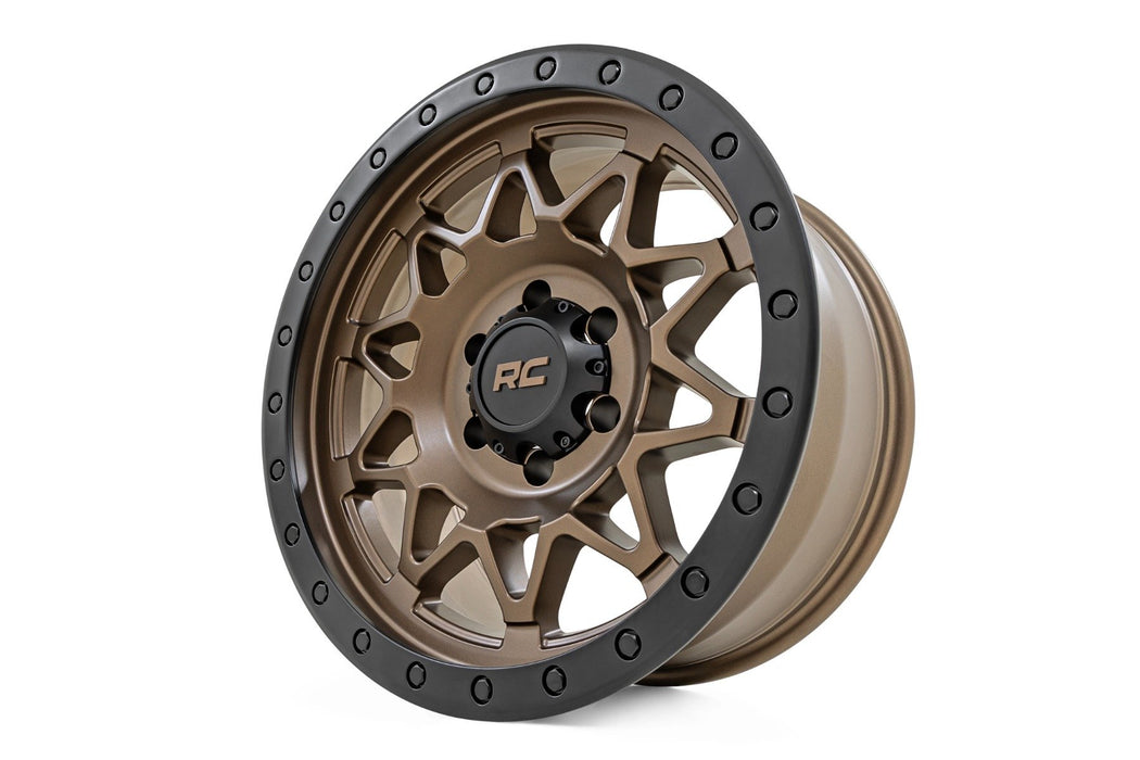 Rough Country 78 Series Wheel | Simulated Beadlock | Bronze/Black | 18x9 | 8x6.5 | -12mm
