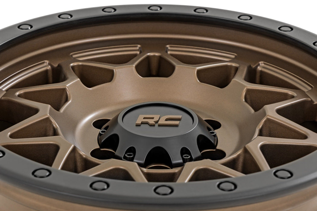 Rough Country 78 Series Wheel | Simulated Beadlock | Bronze/Black | 18x9 | 8x6.5 | -12mm