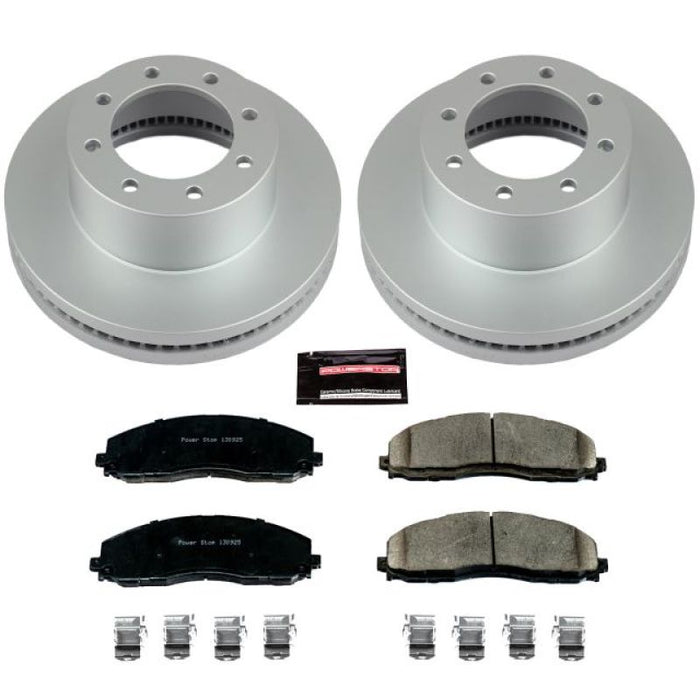 Power Stop 13-16 Ford F-450 Super Duty Front Z17 Coated Brake Kit