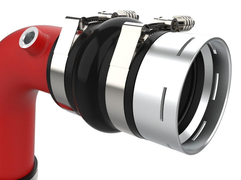 aFe 23-24 Ford Diesel Trucks V8-6.7L (td) BladeRunner Aluminum Hot and Cold Charge Pipe Kit - Red.