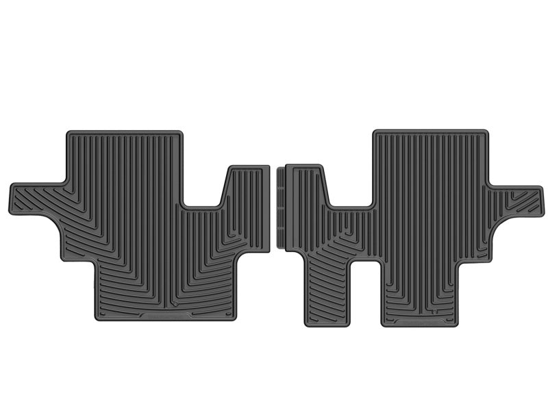 WeatherTech 14+ Chevrolet Silverado Rear Rubber Mats - Black.