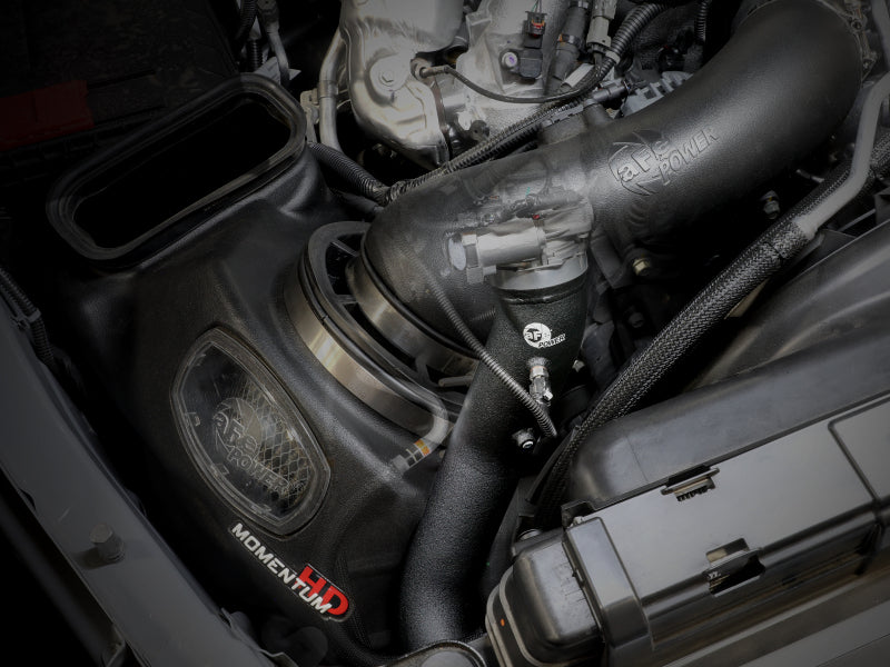aFe 2024 GM Diesel Trucks V8 6.6L L5P BladeRunner Aluminum 3in Hot & 3.5in Cold Charge Pipe - Black.