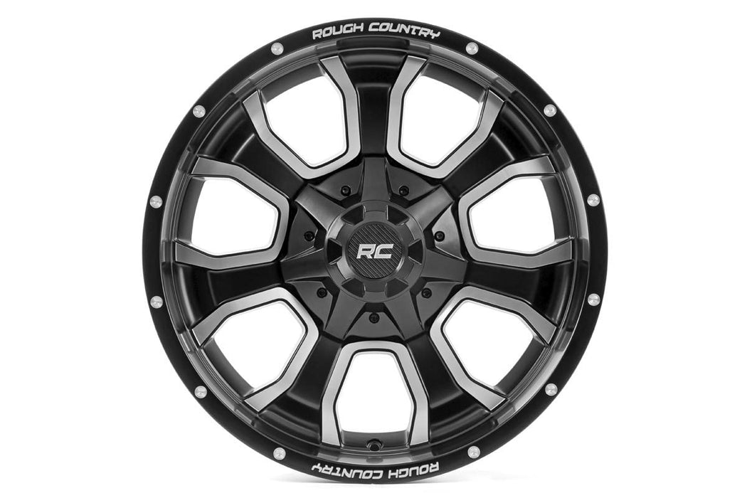 Rough Country 93 Series Wheel | One-Piece | Matte Black | 20x10 | 8x170 | -18mm