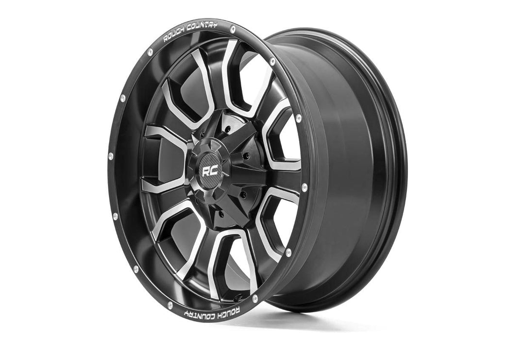 Rough Country 93 Series Wheel | One-Piece | Matte Black | 20x10 | 8x6.5 | -18mm