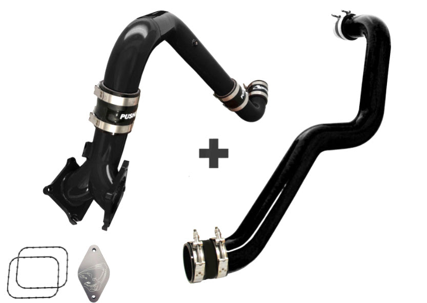 Pusher SuperMax Intake System & Pusher Max 3" Driver-side Charge Tube for 2011-2016 Duramax LML Trucks