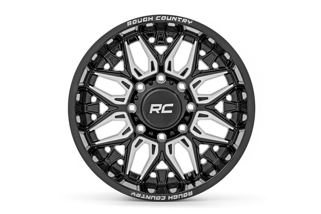 Rough Country 86 Series Wheel | One-Piece | Gloss Black | 22x10 | 8x6.5 | -19mm