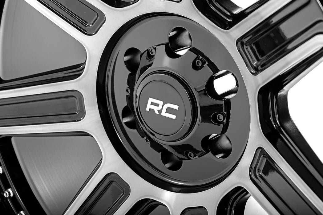 Rough Country 89 Series Wheel | One-Piece | Black Machined Gun Metal | 20x10 | 8x6.5 | -19mm