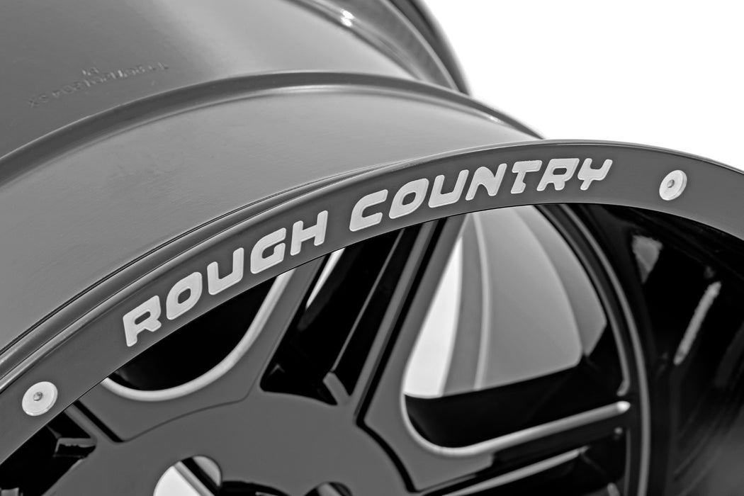 Rough Country 92 Series Wheel | Machined One-Piece | Gloss Black | 20x12 | 8x180 | -44mm