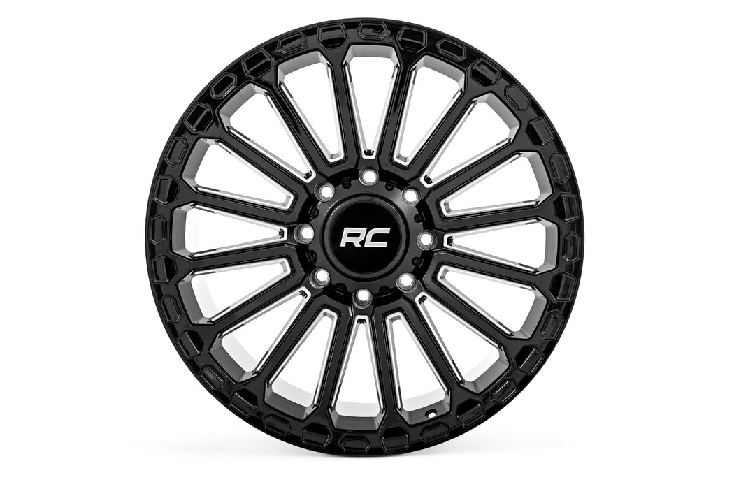 Rough Country 97 Series Wheel | One-Piece | Gloss Black | 20x10 | 8x6.5 | -19mm