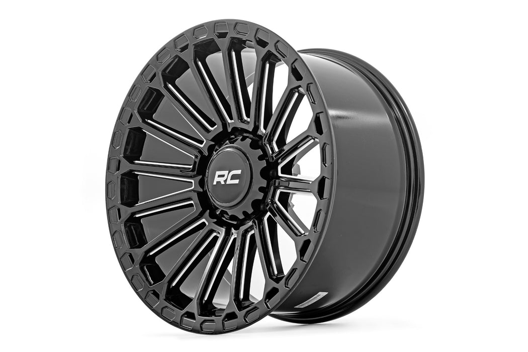 Rough Country 97 Series Wheel | One-Piece | Gloss Black | 20x10 | 8x6.5 | -19mm