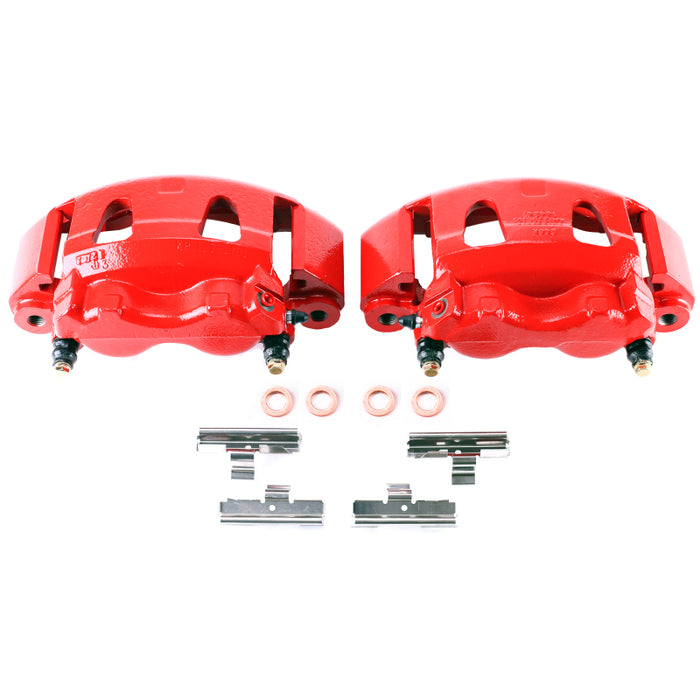 Power Stop 95-98 Ford E-350 Front Red Calipers w/Brackets - Pair