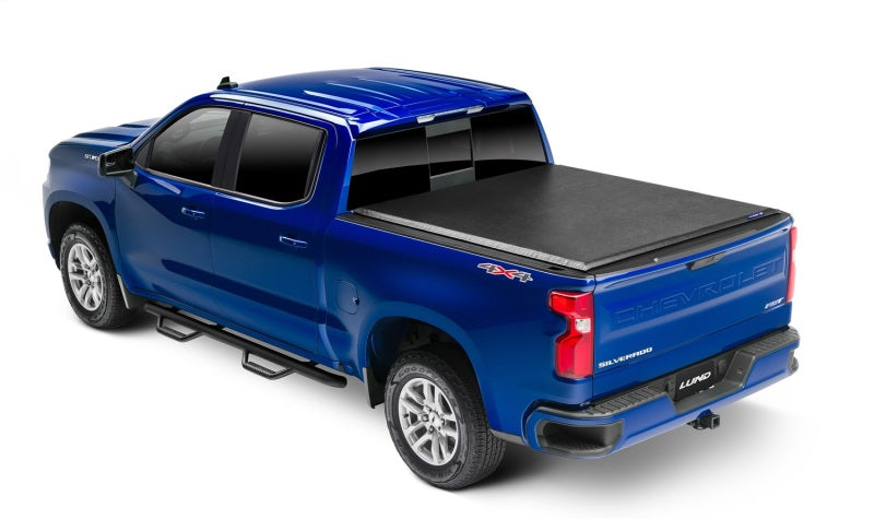 Lund 07-17 Chevy Silverado 1500 (8ft. Bed) Genesis Roll Up Tonneau Cover - Black