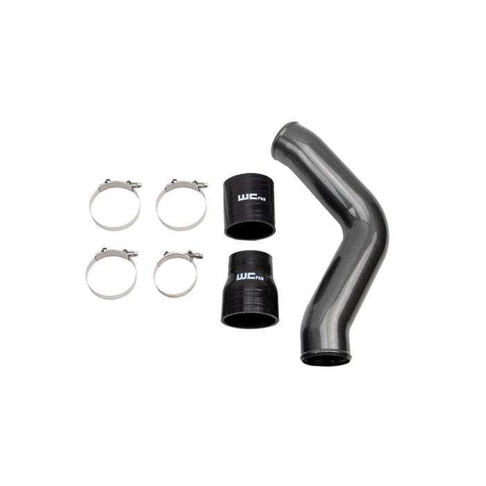 Wehrli 13-18 Cummins 6.7L Driver Side 3.5 in. Intercooler Pipe - Gloss Black